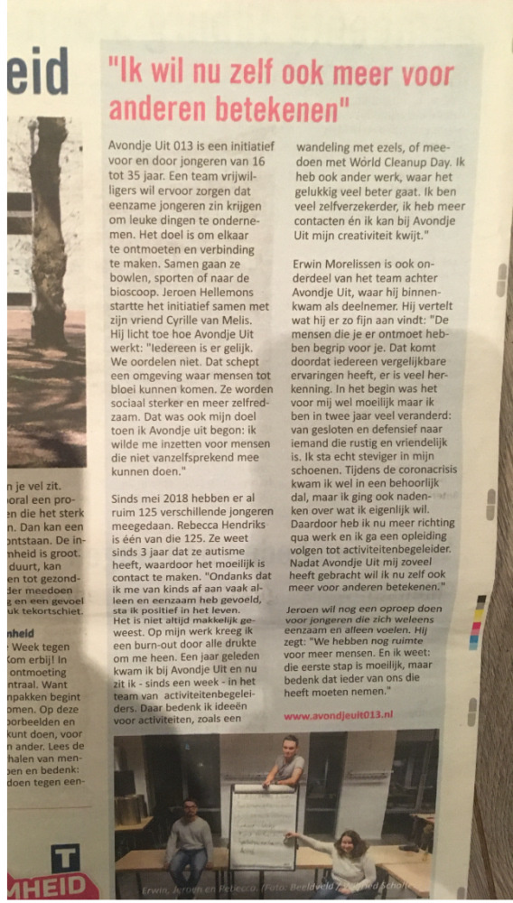 Krantenartikelen Avondje Uit 2020-2