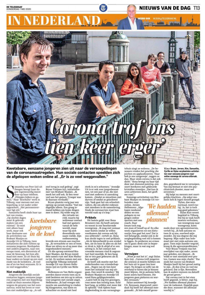 Krantenartikelen Avondje Uit 2020