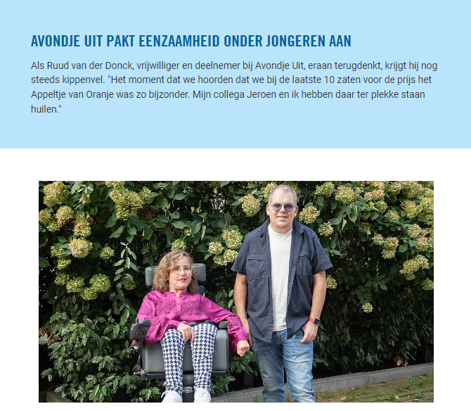Avondje Uit pakt eenzaamheid onder jongeren aan Avondje Uit pakt eenzaamheid onder jongeren aan