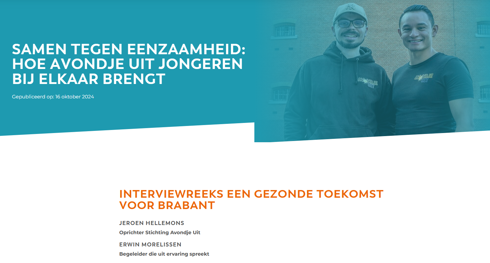 Samen tegen eenzaamheid: Hoe Avondje Uit jongeren bij elkaar brengt Samen tegen eenzaamheid: Hoe Avondje Uit jongeren bij elkaar brengt
